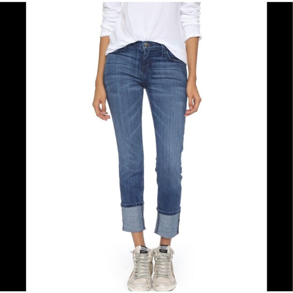 Current Elliot 29 The Cuffed designer luxe distressed jeans